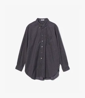 19th Century BD Shirt ?C Charcoal Polka Dot 21W Corduroy Embroidered Details