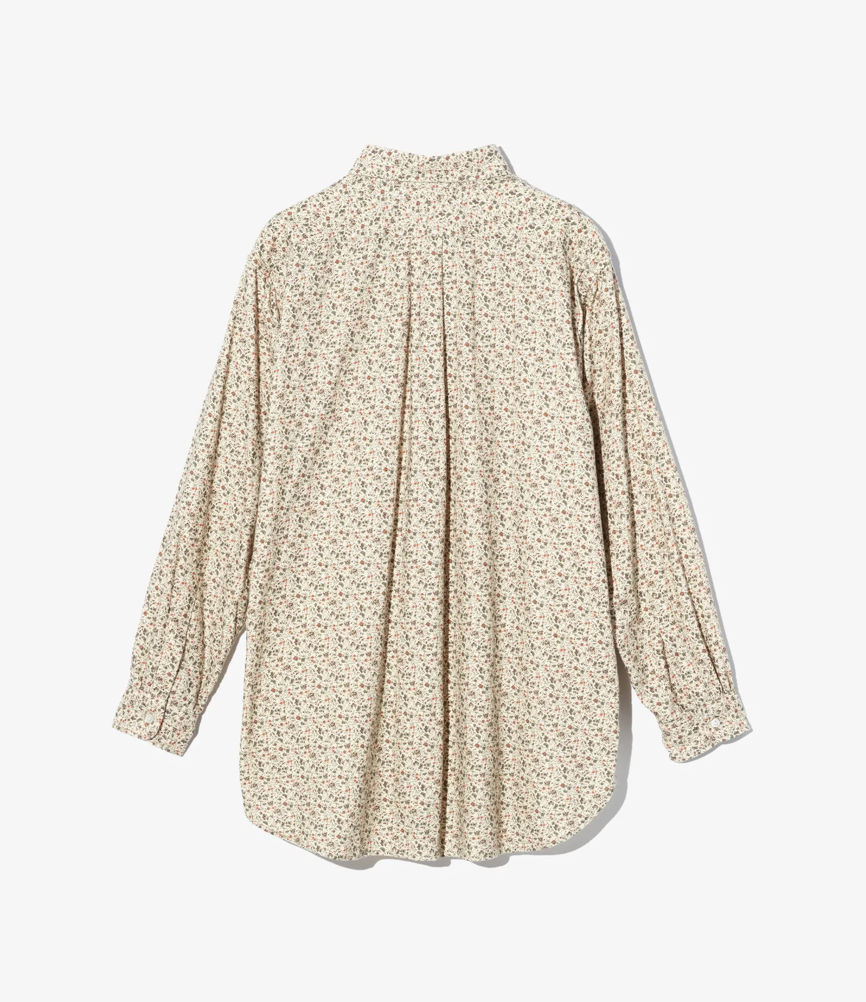 Active Layer Fit Comfy Apparel 19th Century Button Down Shirt ?C Natural Floral Flannel