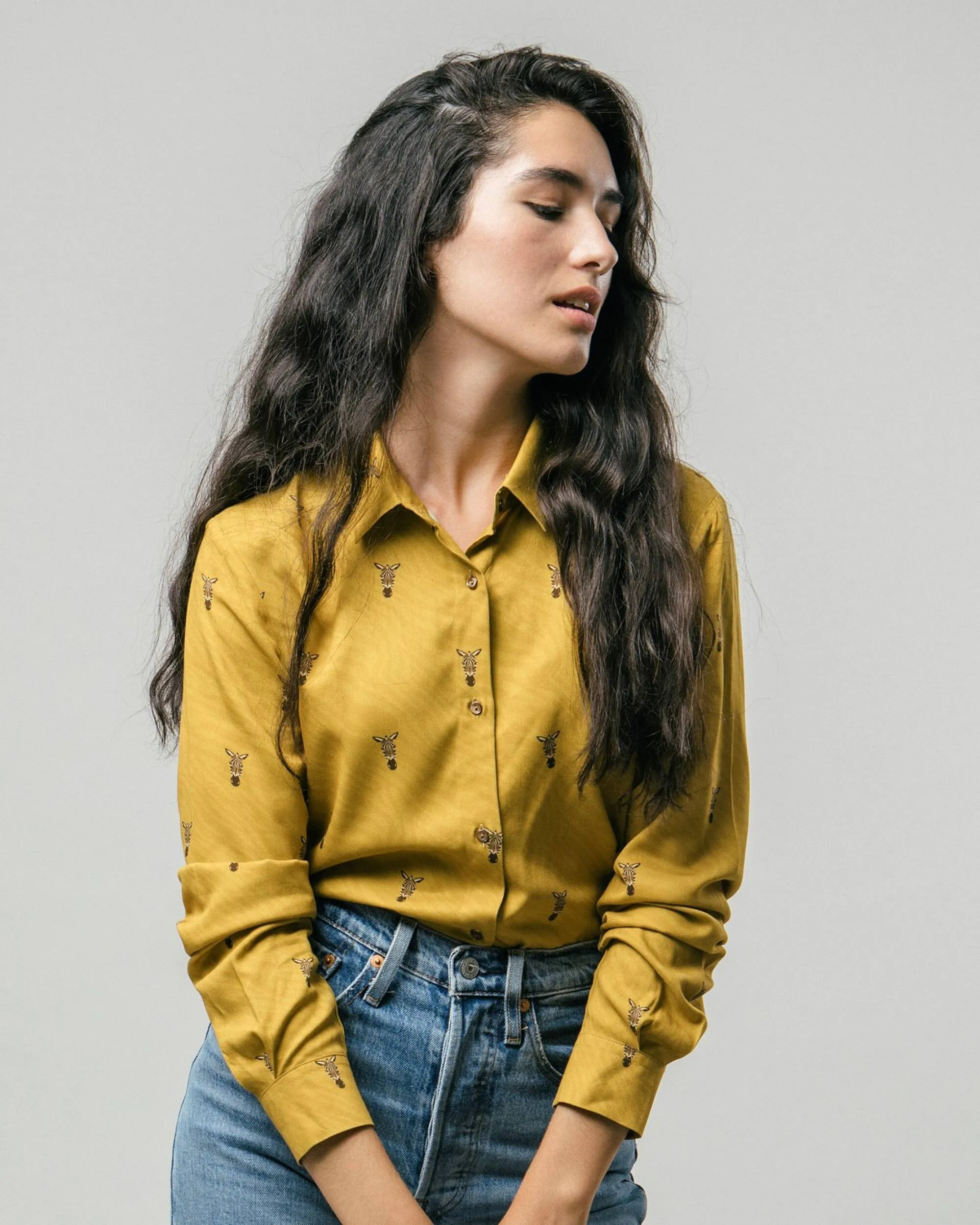 LowImpact Manufacturing Wild Zebra Printed Blouse