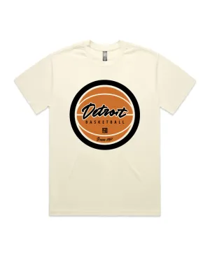 NonRestrictive Cut Ink Detroit - Detroit Basketball Premium Heavyweight T-Shirt - Ivory