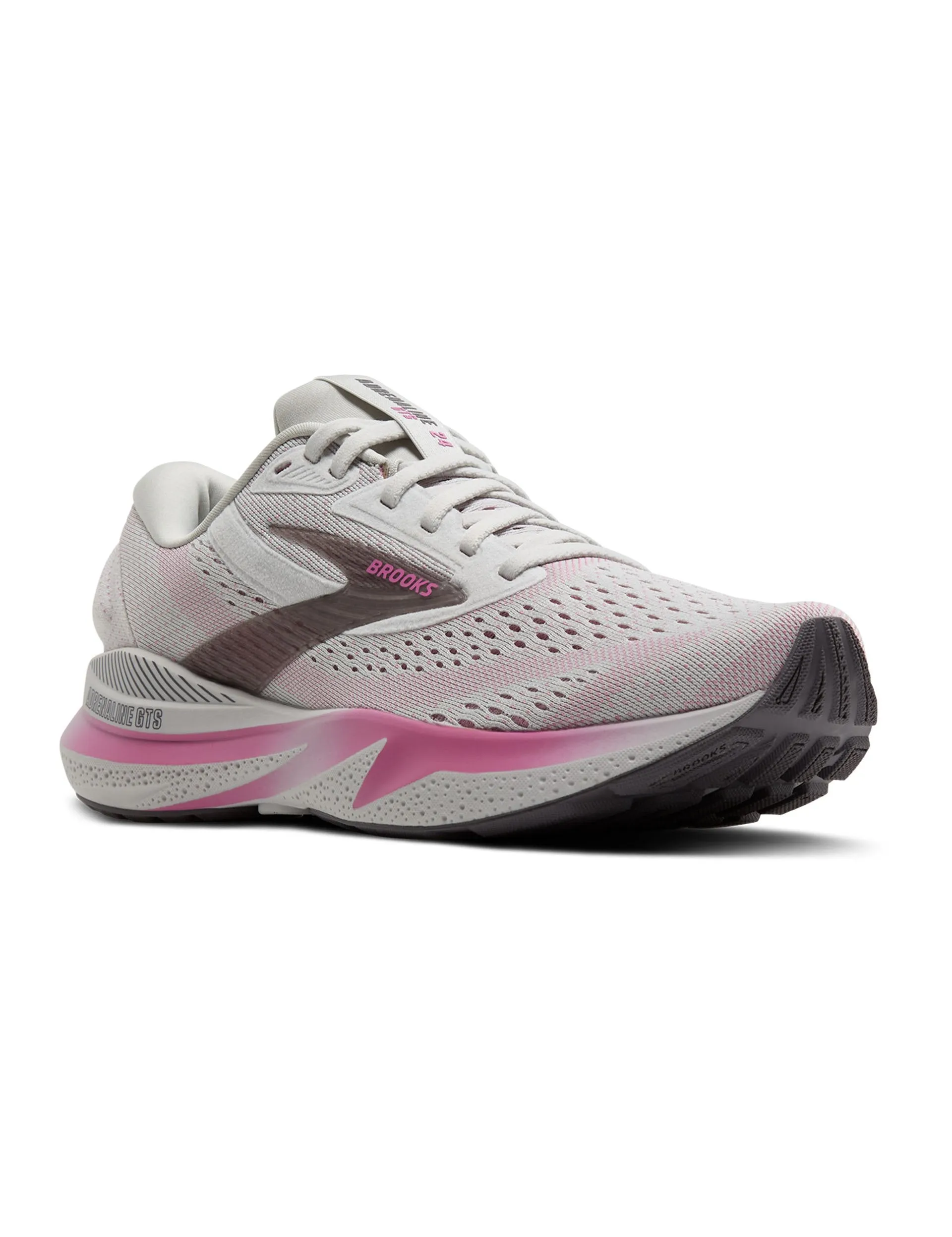 marathoning footwear Torsion Resistance Adrenaline GTS 24 - Oyster/Excalibur/Pink