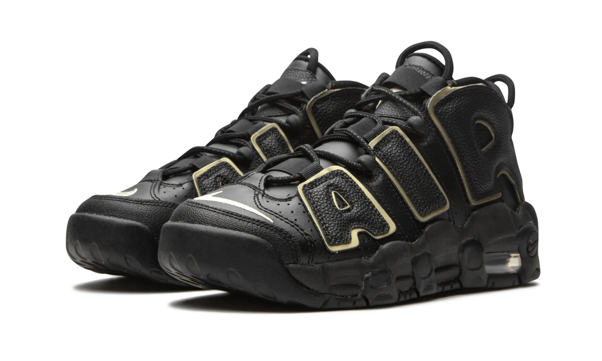 Air More Uptempo GS "Black / Gold" AntiSlipTraction Stable Fit