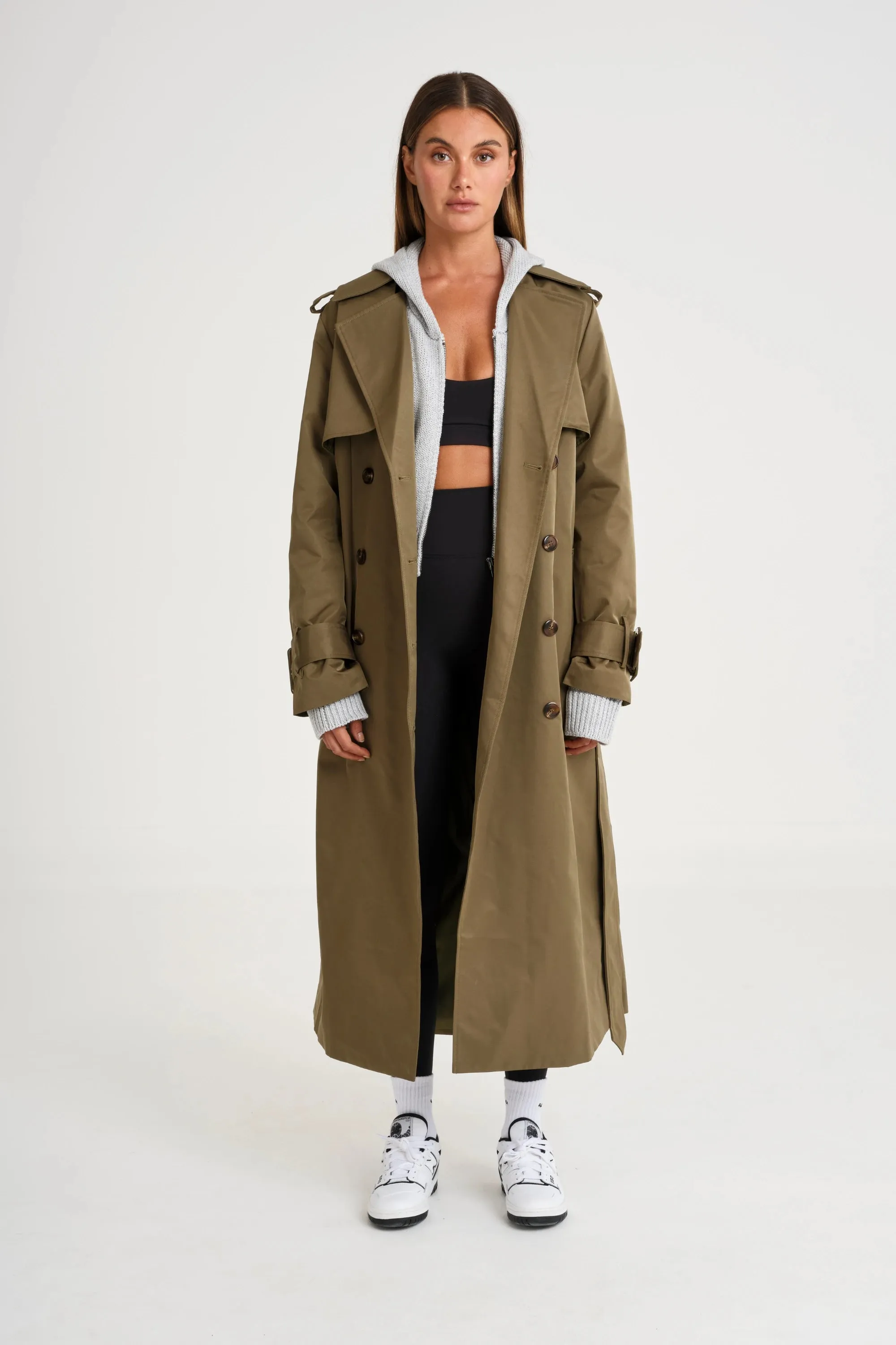 Trench Coat Shawl Lapel