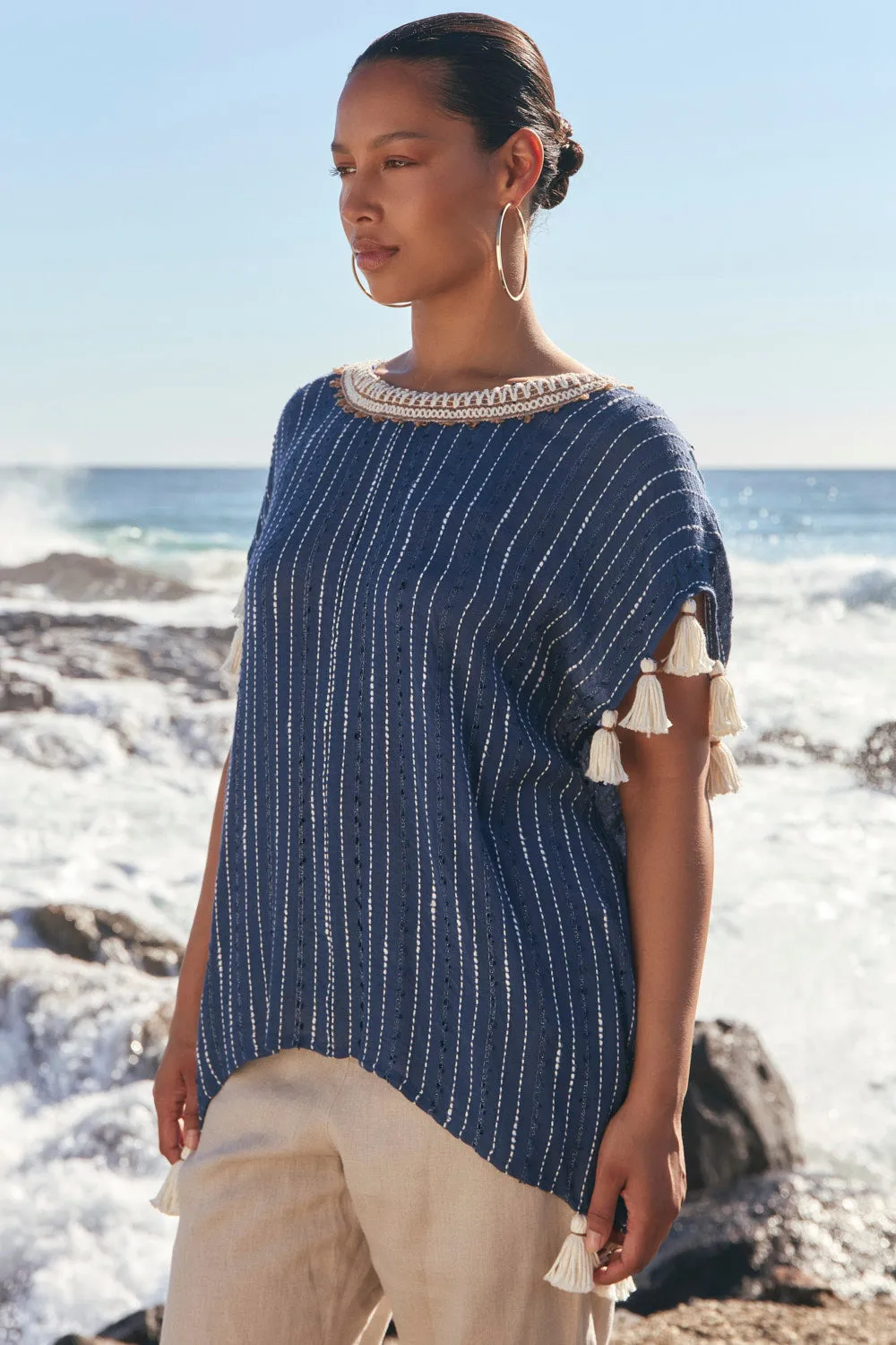 Aleah Tunic Top in Cerulea Essential Wear