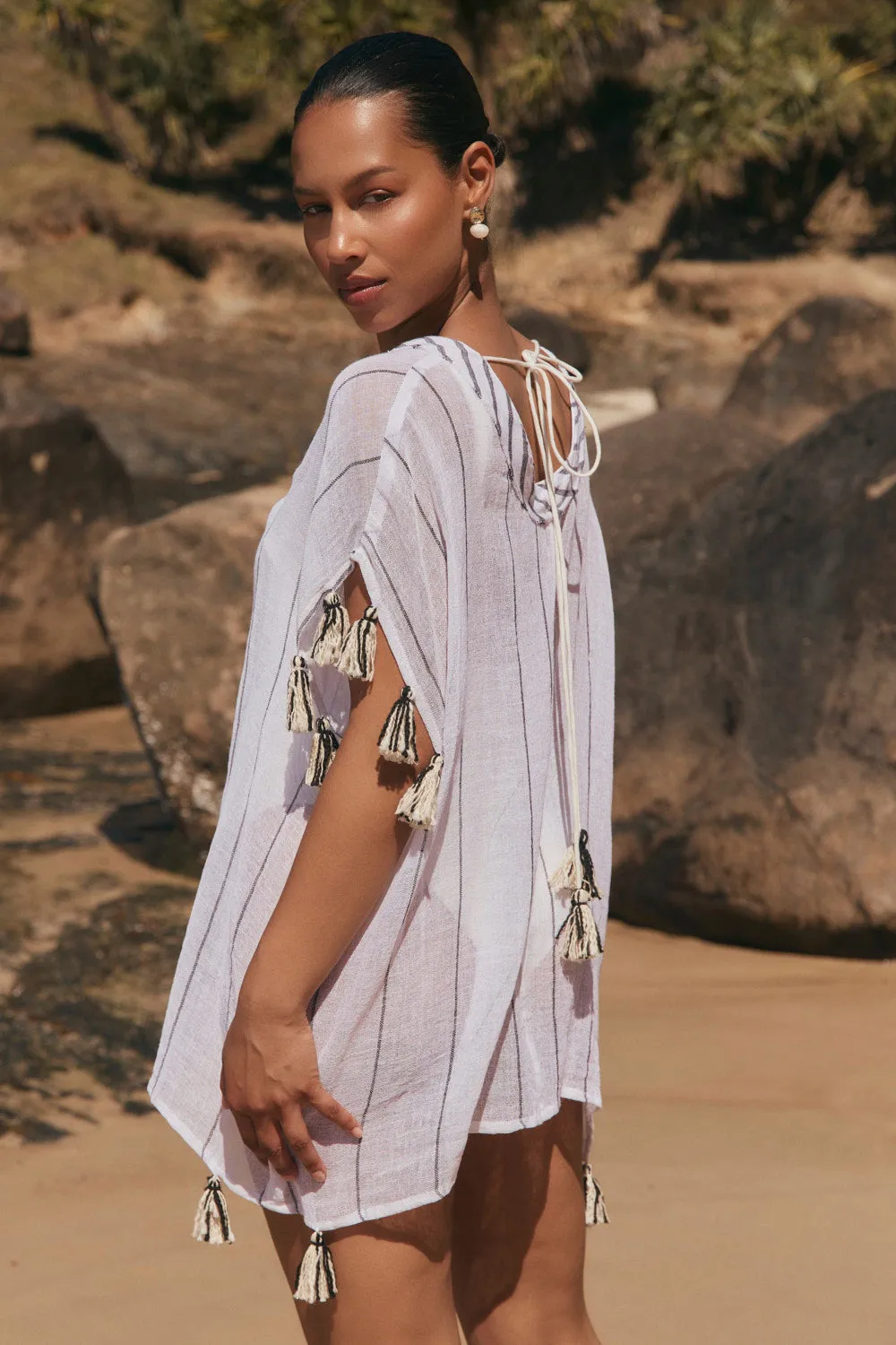 Aleah Tunic Top in Mariner Versatile Style