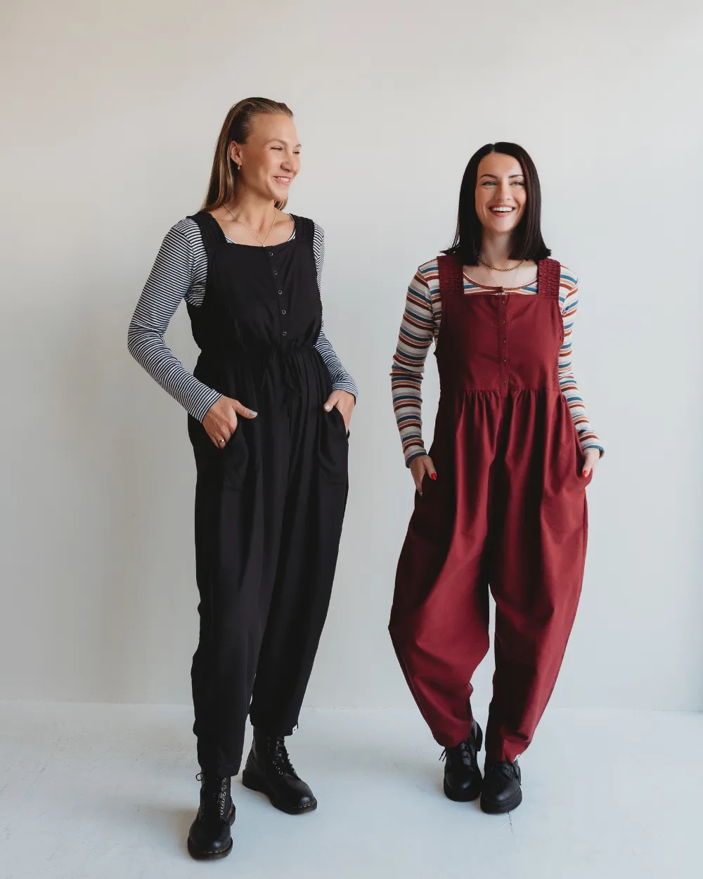 Alice Red Smocking Strap Jumpsuit River Flow