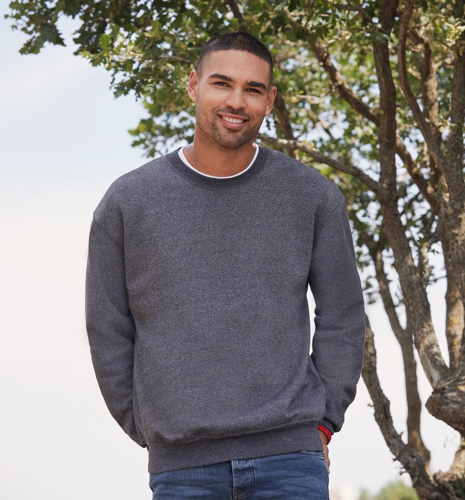 product surfing suitability Odor Free Set In Sleeve Sweatshirt | BLACK