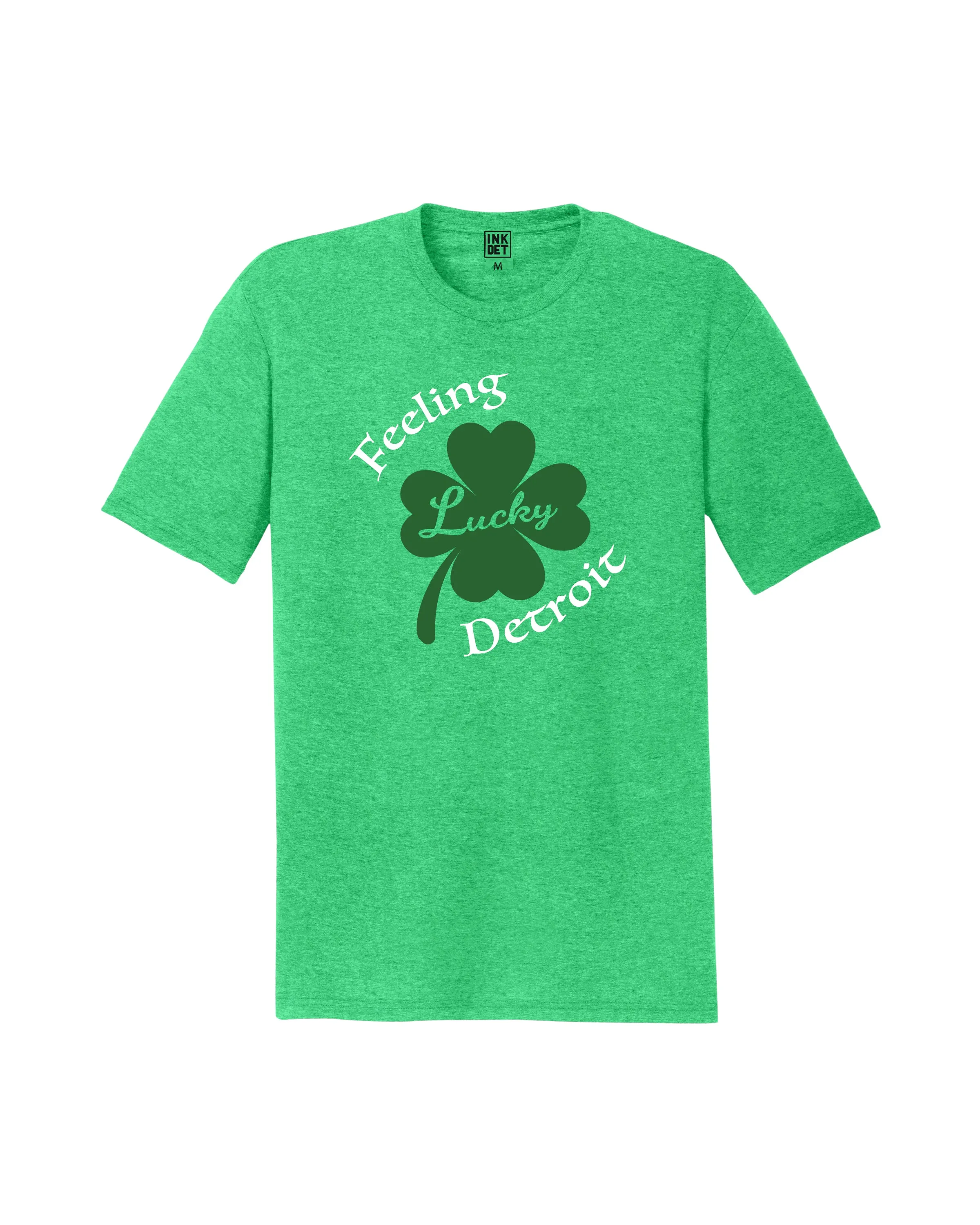 OdorResistantTechnology Classic Wearable Ink Detroit - Feeling Lucky Detroit Tri-Blend - T-Shirt - Green