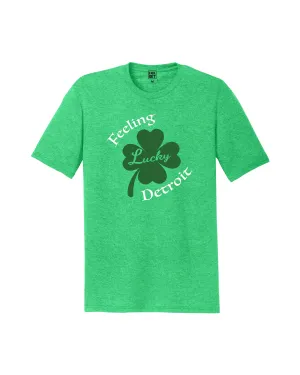 Ink Detroit - Feeling Lucky Detroit Tri-Blend - T-Shirt - Green AntiStatic Properties