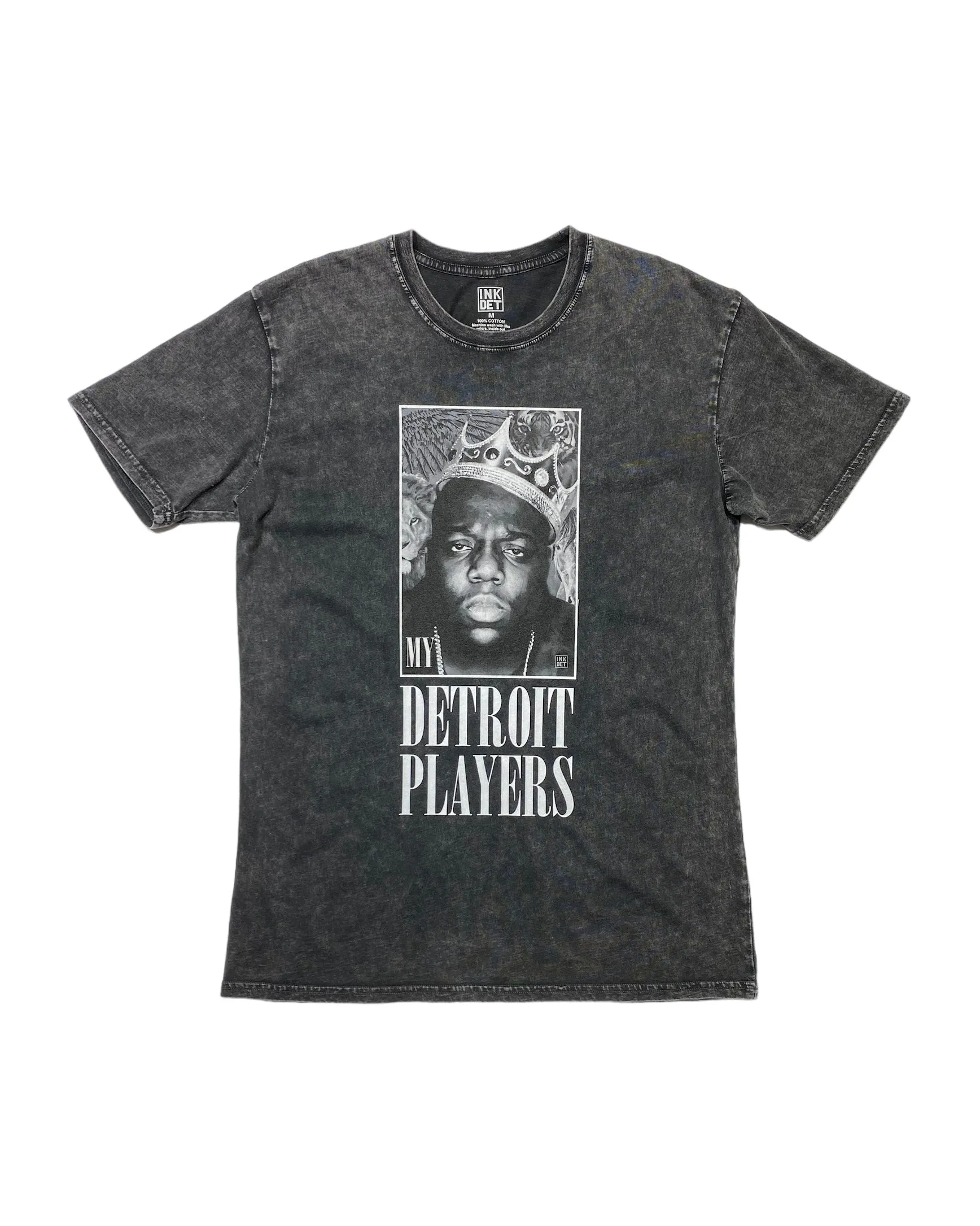 Ink Detroit My Detroit Players Mineral Wash T-Shirt - Black Sport Flex