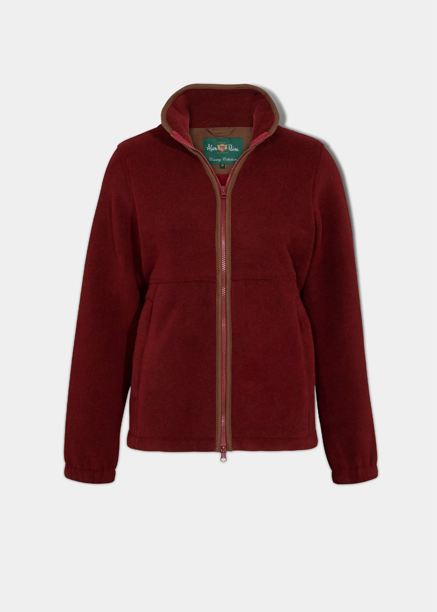 Aylsham Ladies Fleece Jacket In Bloodstone - Regular Fit Eco Friendly Dye Park Ready