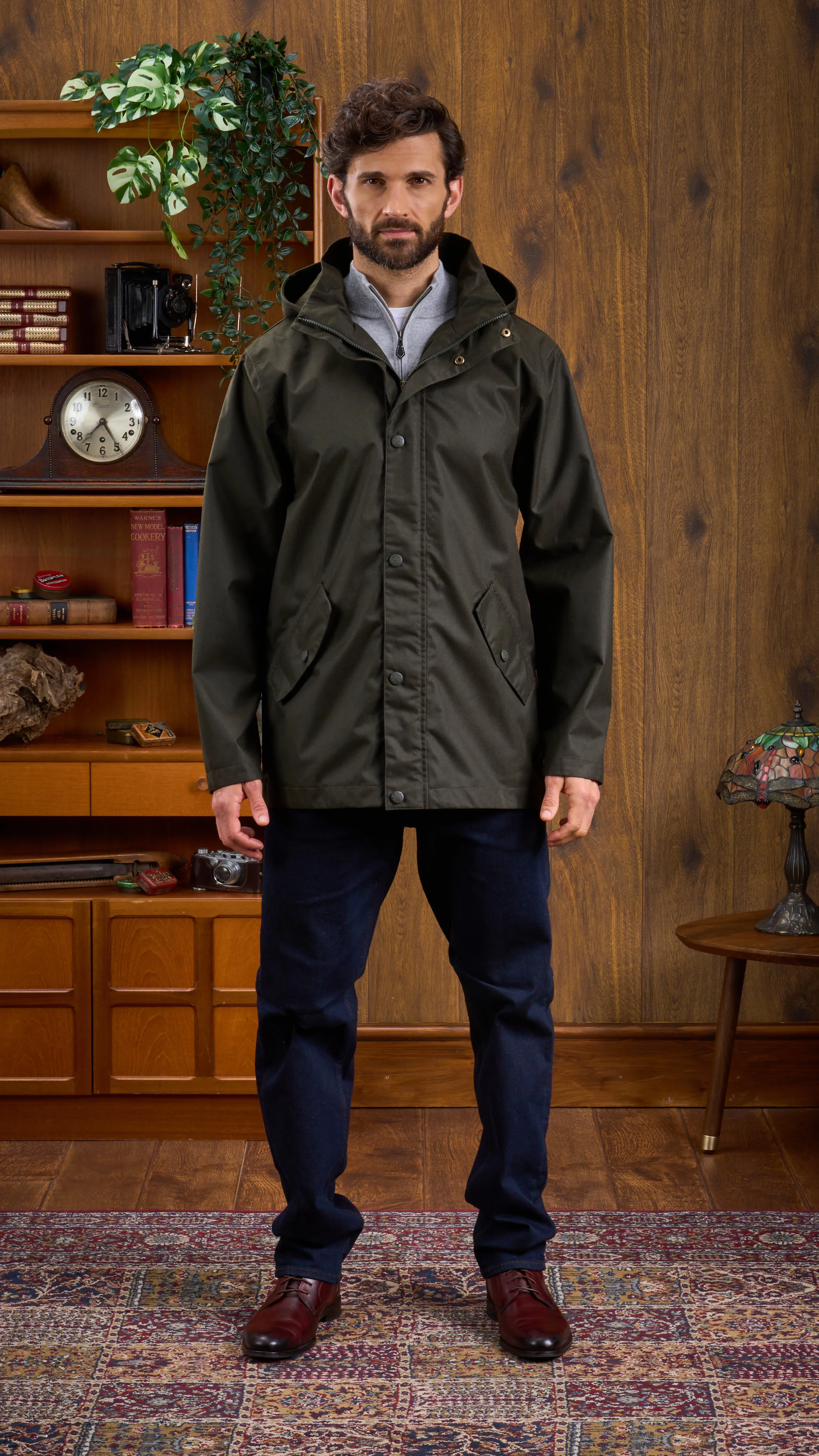 Fernley Men's Waterproof Parka In Woodland WeatherproofCoating