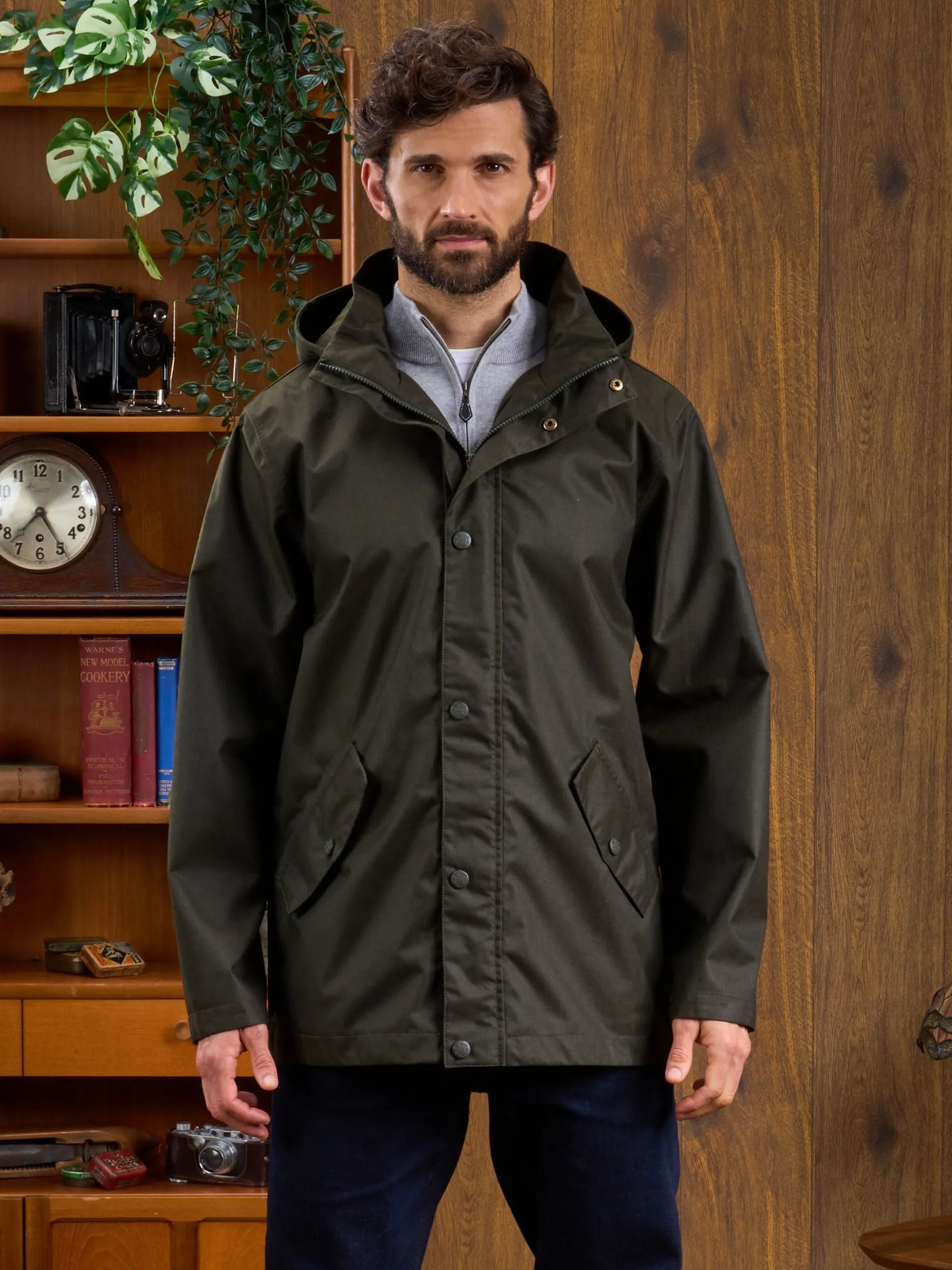 Fernley Men's Waterproof Parka In Woodland Reflective Safety Trim