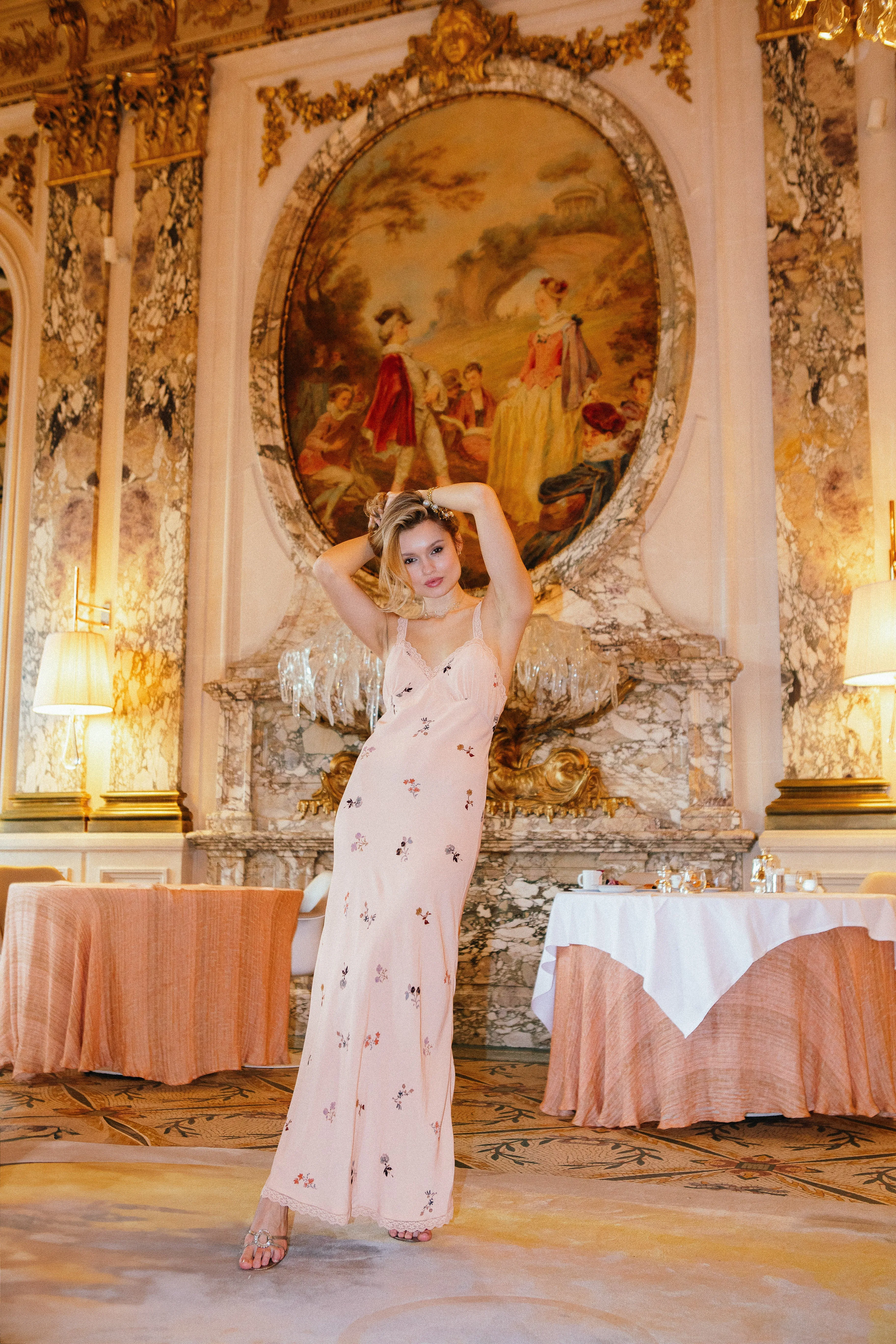 Anais Dress in Fleur Dew Glow