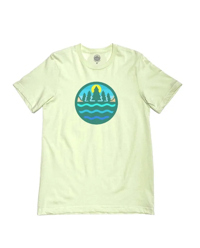 Essential Layer cycling outfit The Great Lakes State Logo T-Shirt - Citron