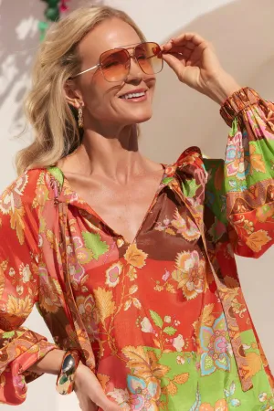 Elyse Blouse in Petra Polka Dot Pattern