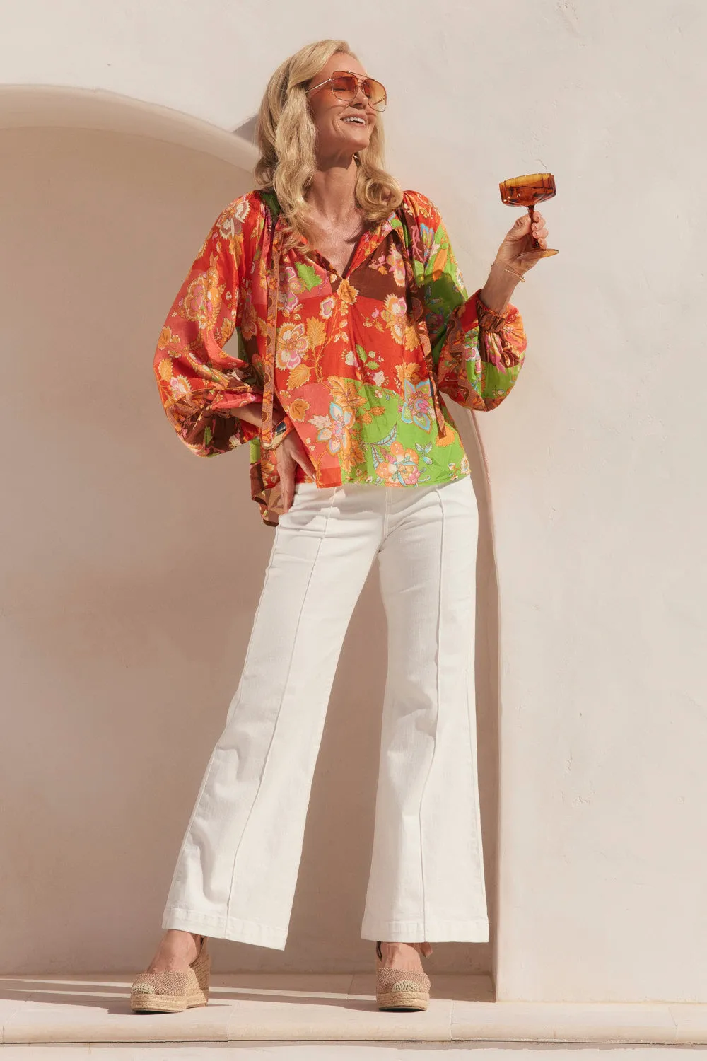 Elyse Blouse in Petra Stretch Fit