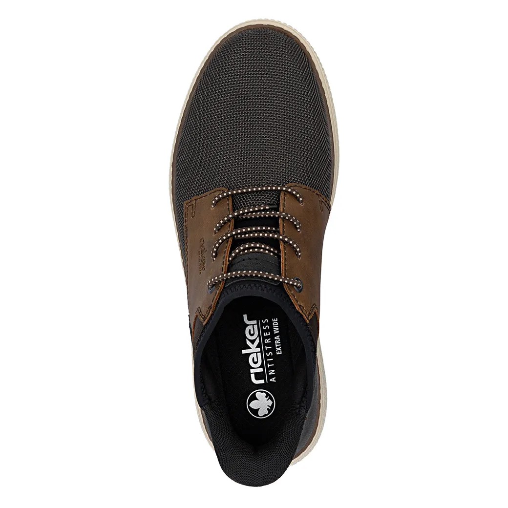 All ages Tidy Fit Mens Rieker Stan 57 in Schwarz-Braun/Noce