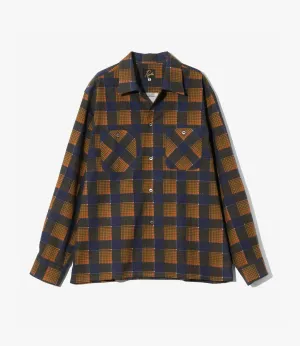 Versatile Outfit One-Up Shirt ?C Brown Plaid Flannel