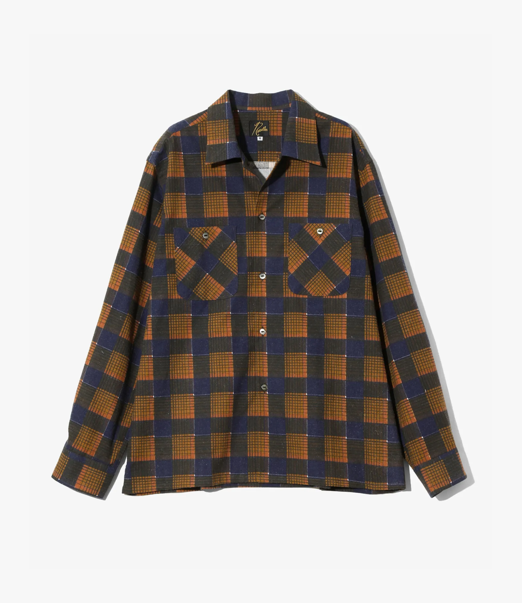 Versatile Outfit One-Up Shirt ?C Brown Plaid Flannel