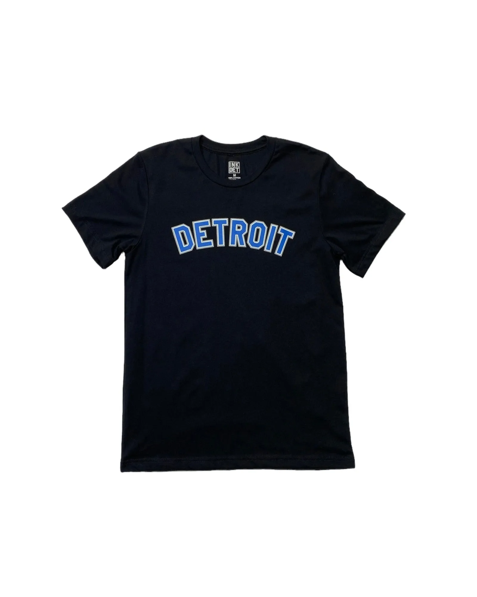 Ink Detroit - Classic Honolulu Blue and Silver Print T-shirt - Black Holiday Style Trend