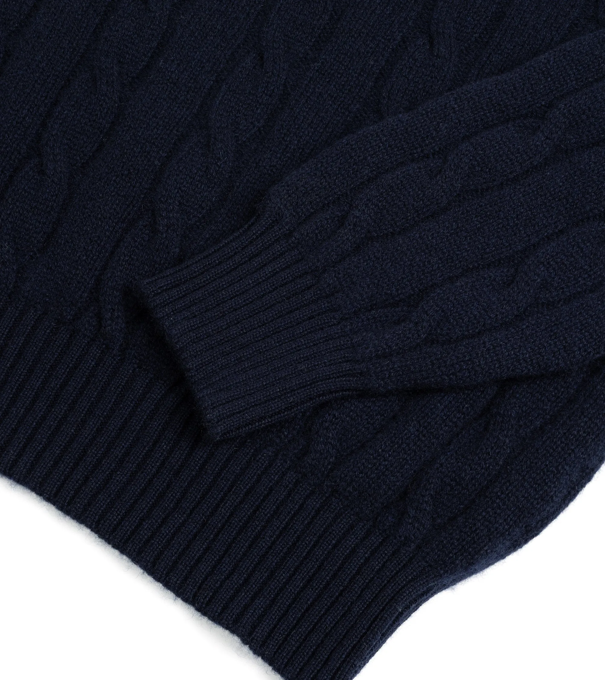 fashionable blazer spring fresh Trunk Hart Cashmere Cable Knit Crew Neck Sweater: Navy