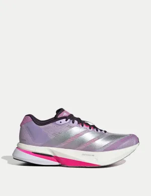 Adizero Boston 13 Shoes - Powder Plum/Silver Metallic/Shock Pink beach - runner Minimalist Footwrap