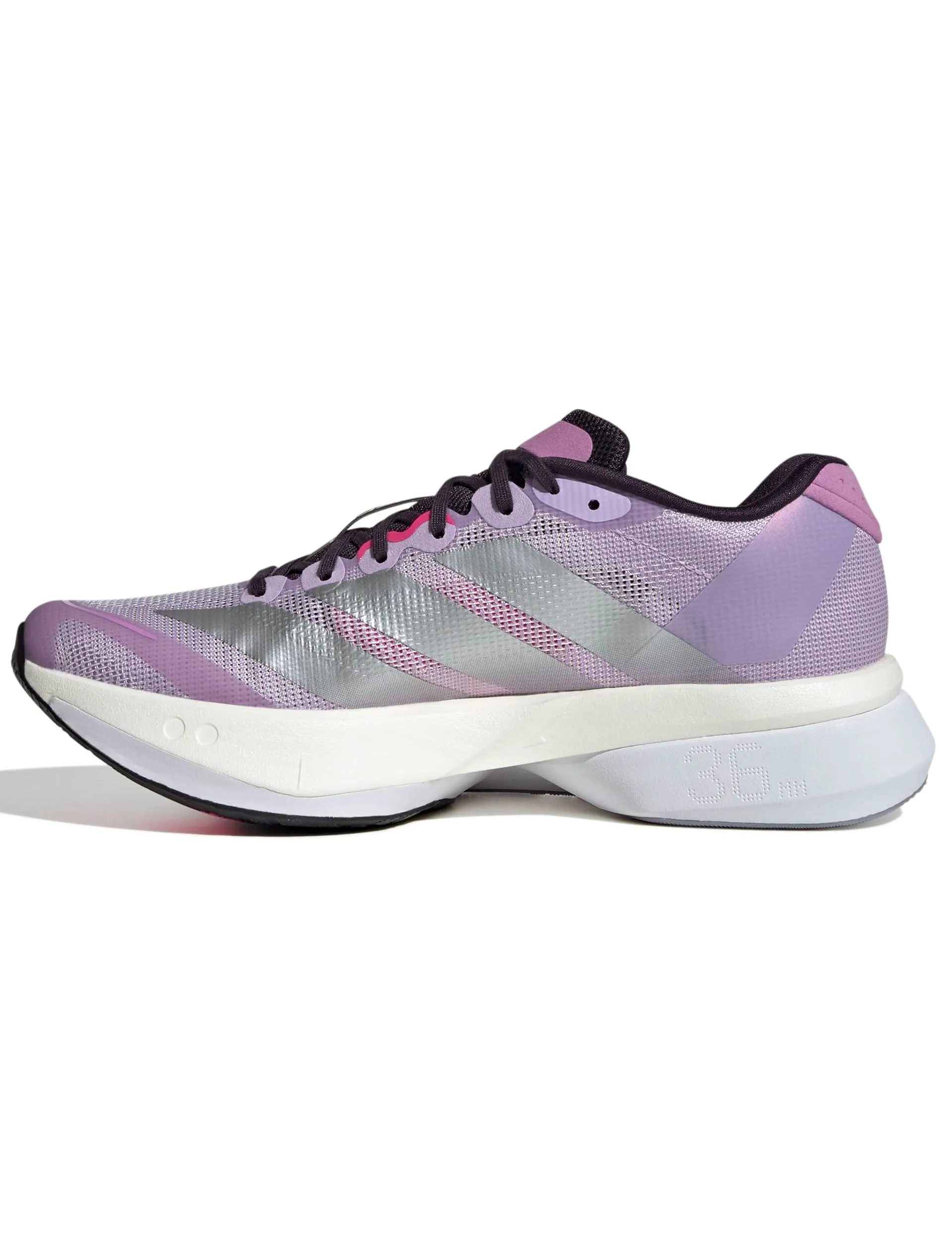 All Weather Performance Vertical Compression Tubes Adizero Boston 13 Shoes - Powder Plum/Silver Metallic/Shock Pink