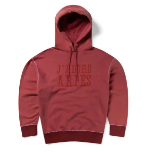 Monochrome Look Aries Womens Aged Premium J'adoro Cowboy Hoodie Red