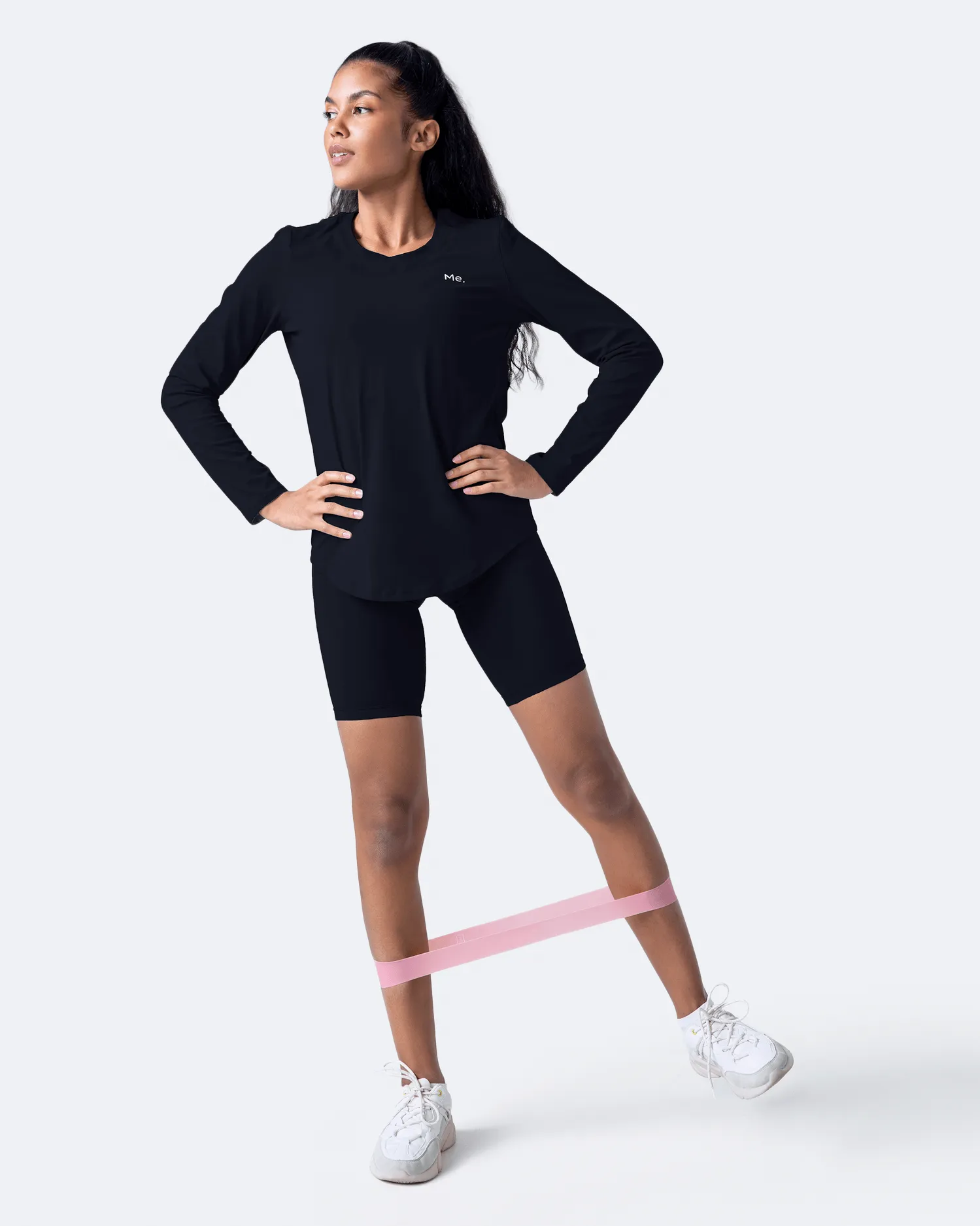 Effortless Wear Durable Knitwear Jet Black Long Sleeve