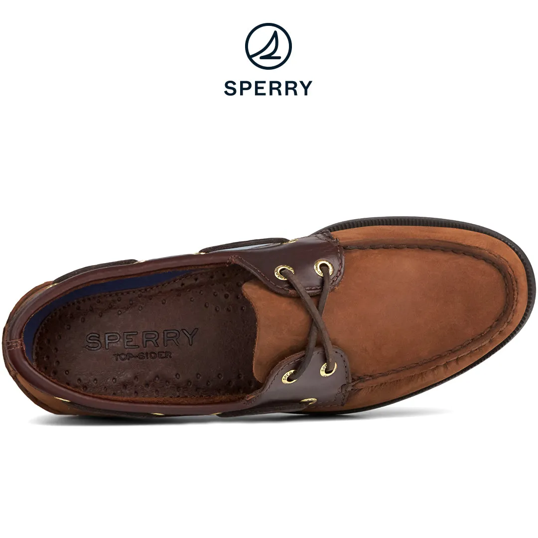 Men's Authentic Original Brown Buck Boat Shoe (0195412) Sport Luxe Chic Street