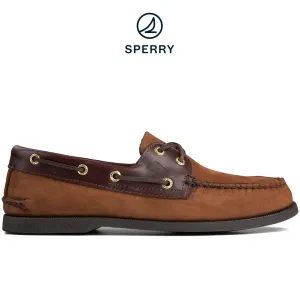 Men's Authentic Original Brown Buck Boat Shoe (0195412) No Pressure Fit Light Impact