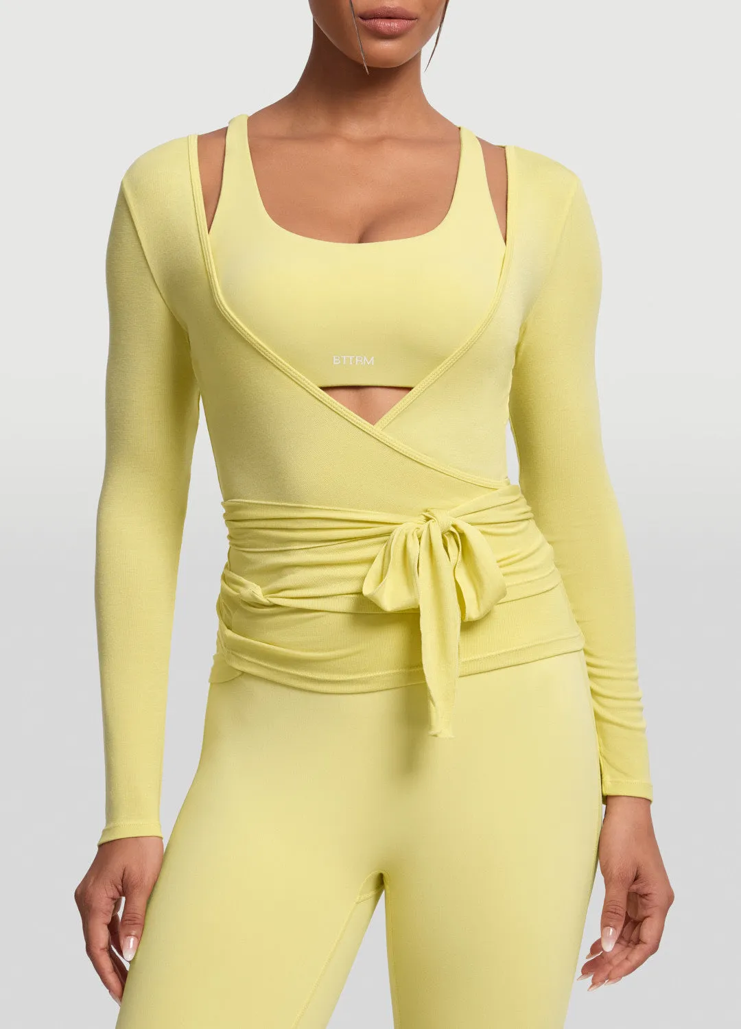 Seamless Pilates Wrap Top Trendy Top Relaxed Wearable