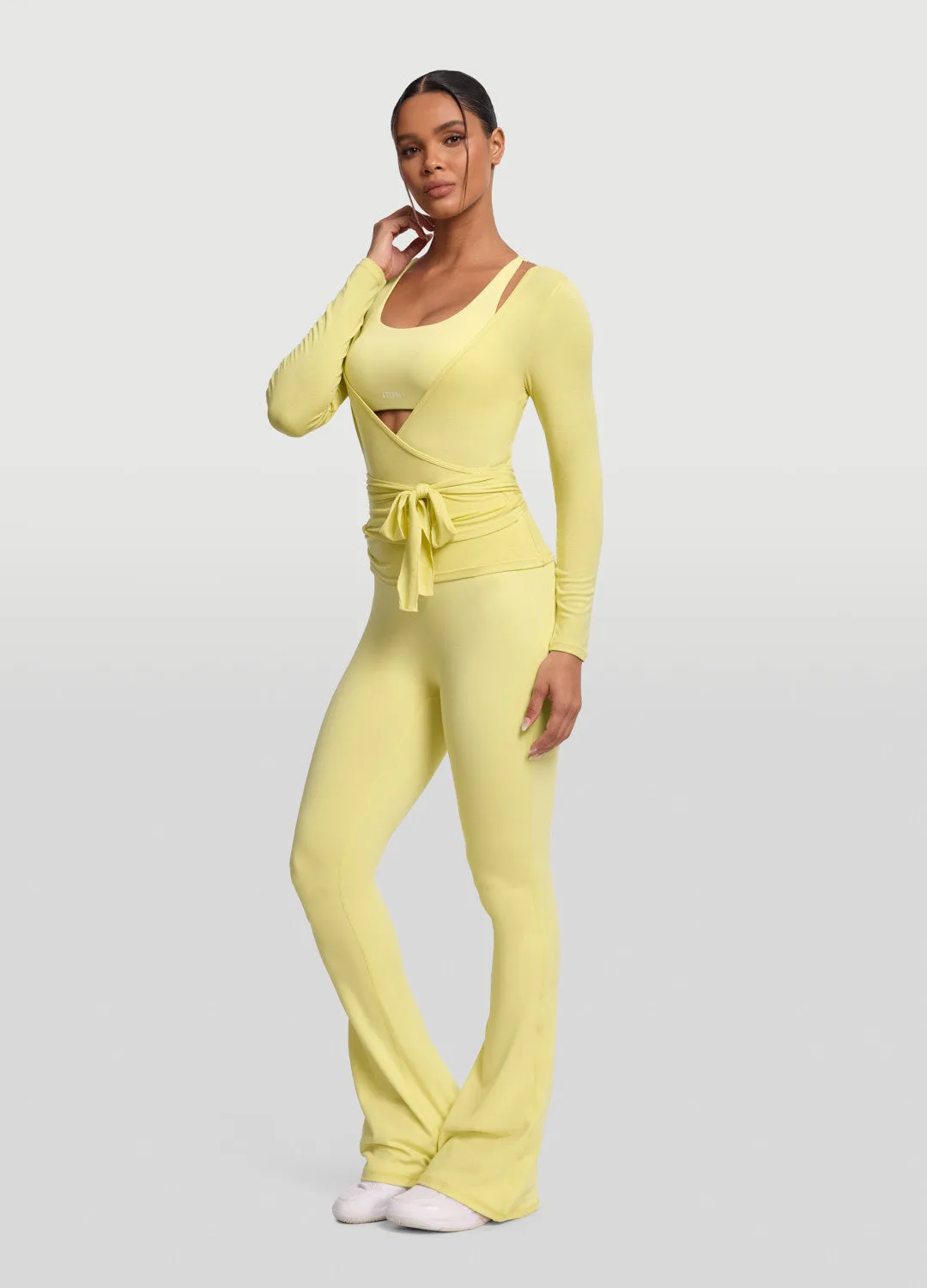 Basic Wardrobe Piece Seamless Pilates Wrap Top