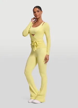 Basic Wardrobe Piece Seamless Pilates Wrap Top