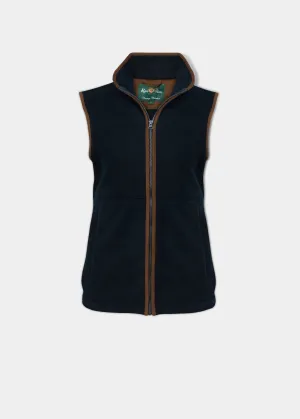 Aylsham Ladies Fleece Gilet In Dark Navy - Regular Fit Laidback Look Day Hike