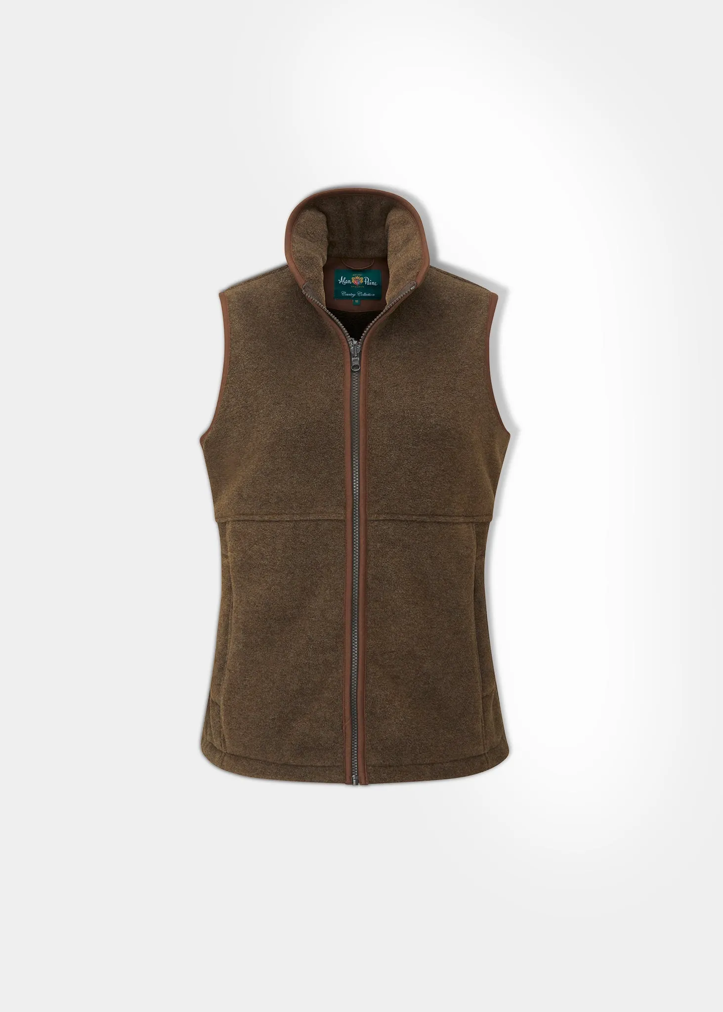 Zipper Guard Aylsham Ladies Fleece Gilet In Pecan - Regular Fit
