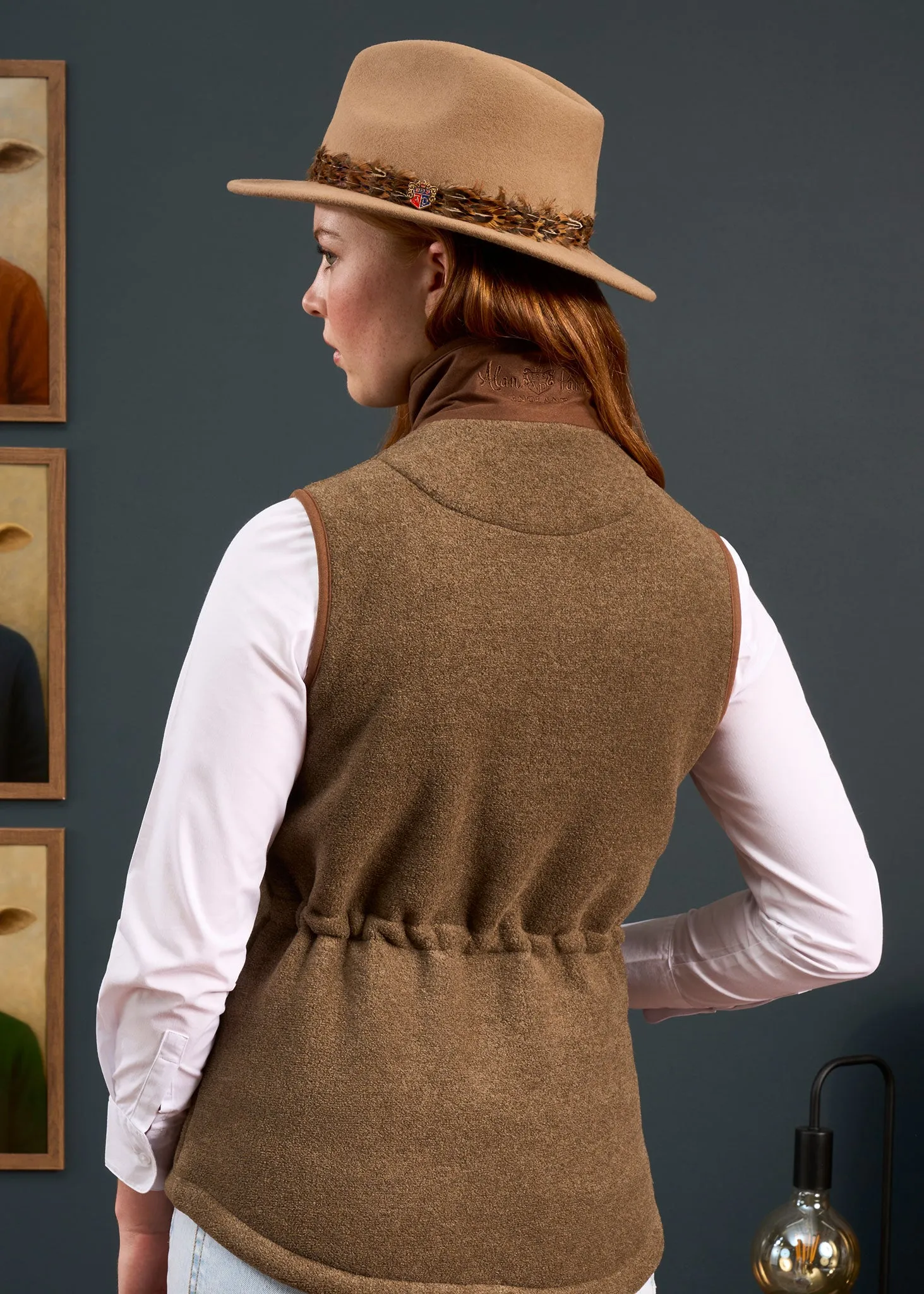 Aylsham Ladies Fleece Gilet In Pecan - Regular Fit Home Lounge