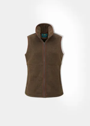 Zipper Guard Aylsham Ladies Fleece Gilet In Pecan - Regular Fit