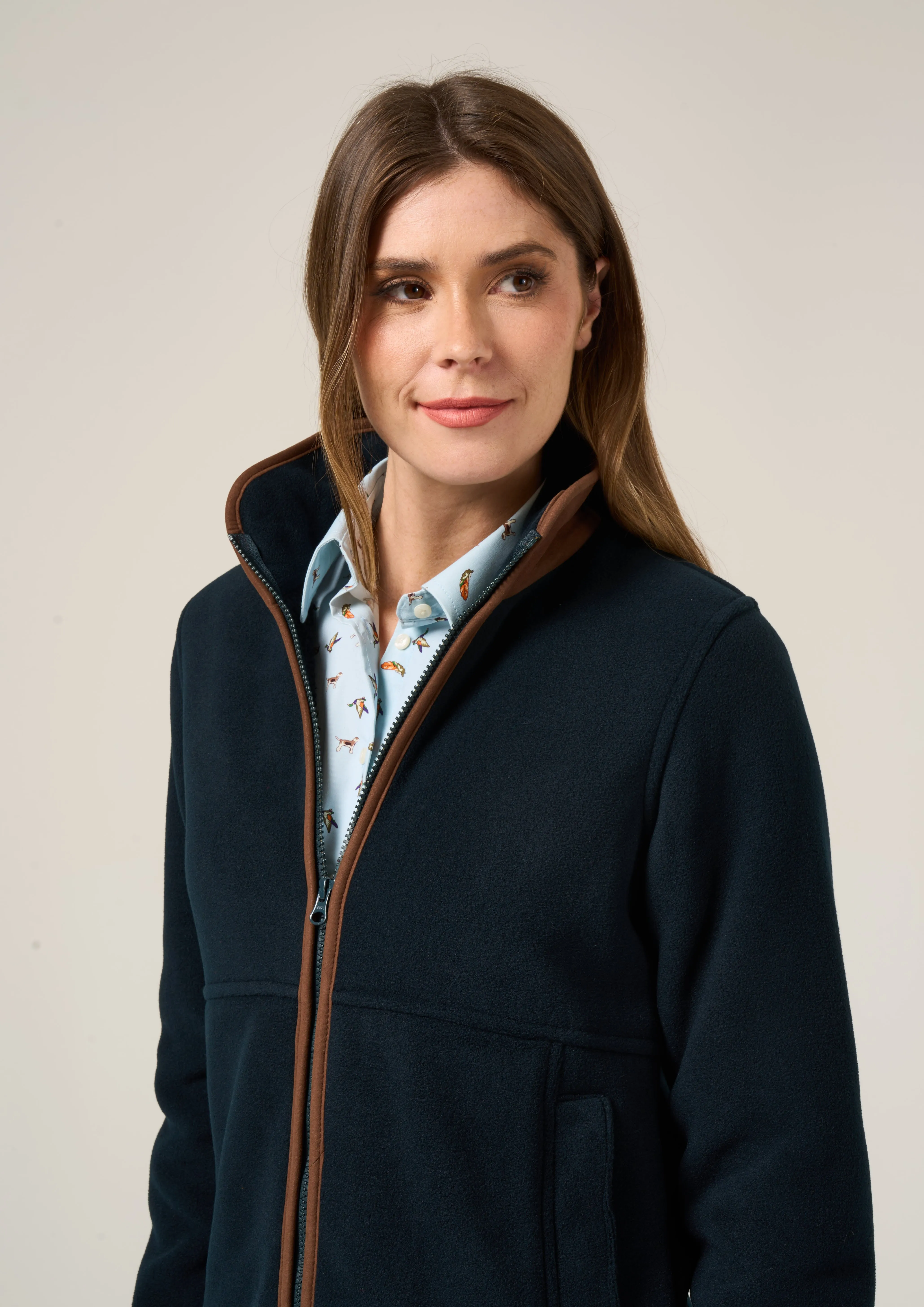 Running Errands Warm Layers Aylsham Ladies Fleece Jacket In Dark Navy - Regular Fit