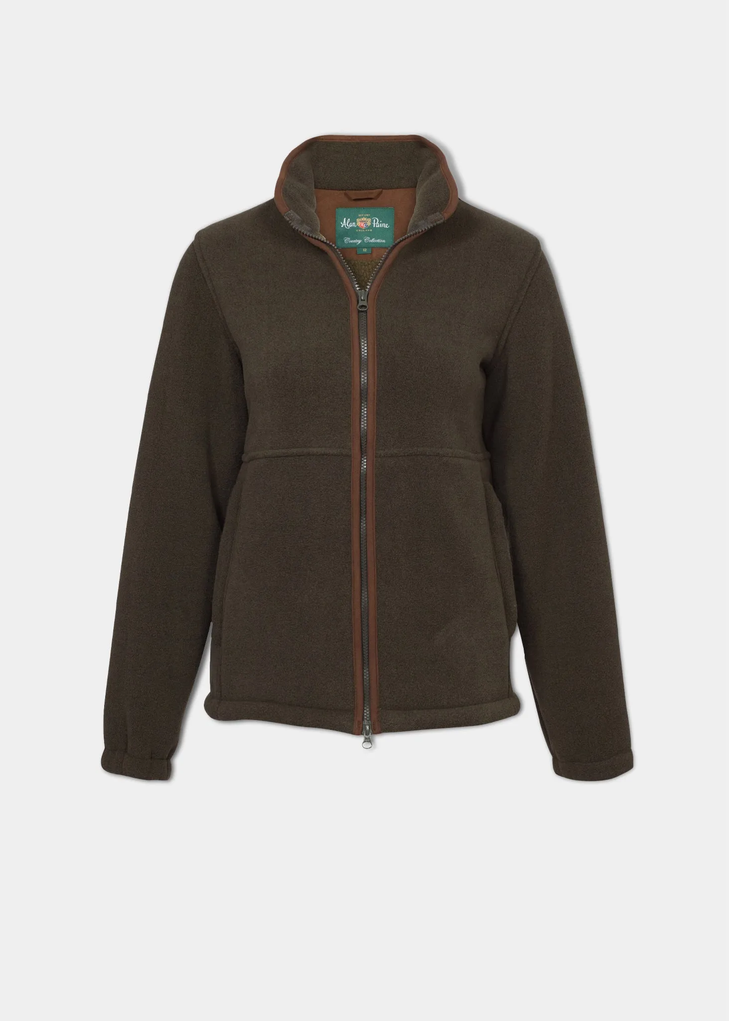 Layered Fit Cold Morning Aylsham Ladies Fleece Jacket In Green - Regular Fit