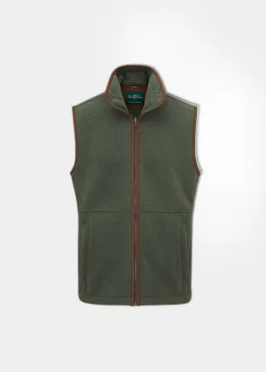 Aylsham Men's Fleece Gilet In Cedar Green - Regular Fit Street Ready