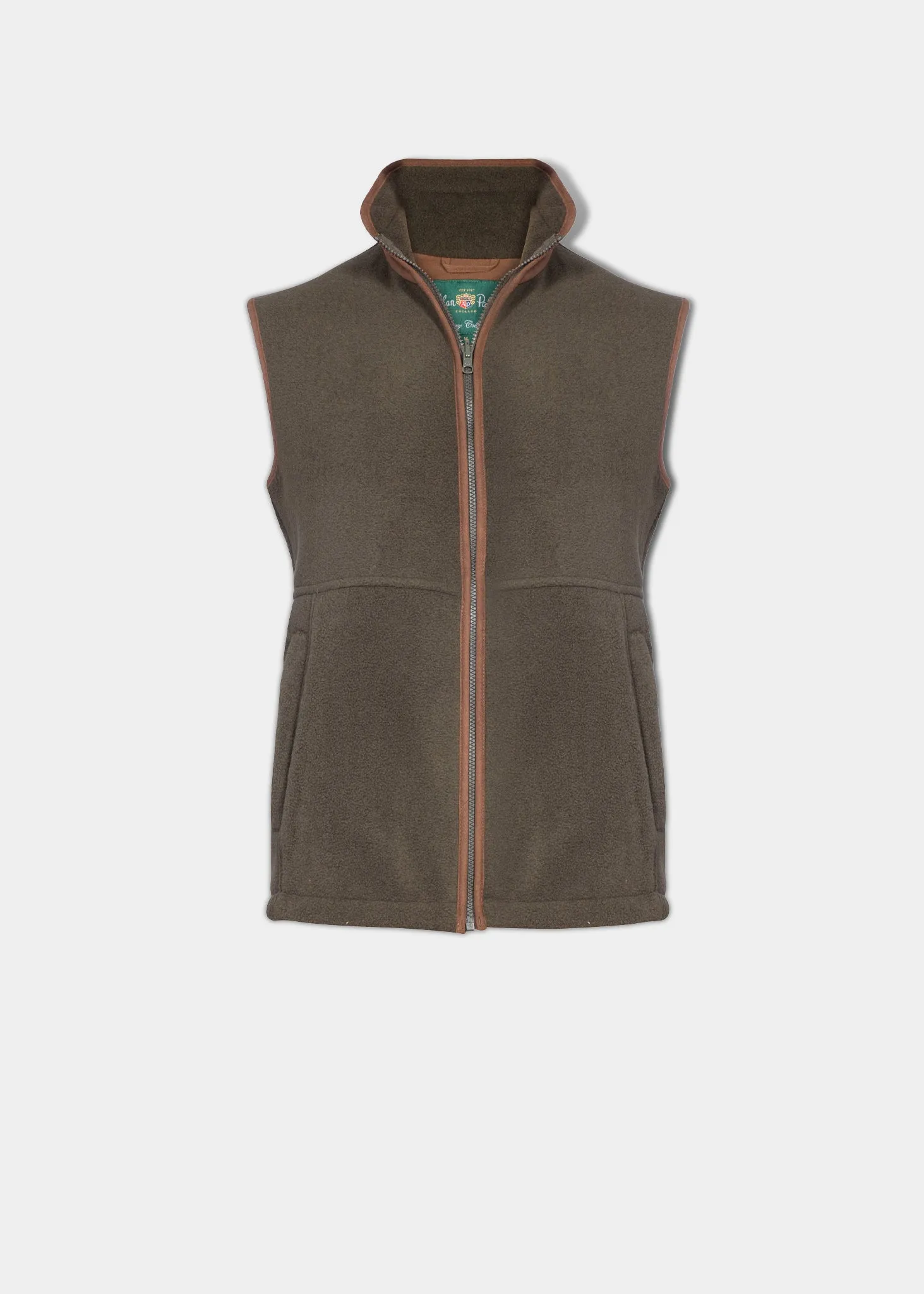 Layered Style Aylsham Men's Fleece Gilet In Green - Regular Fit