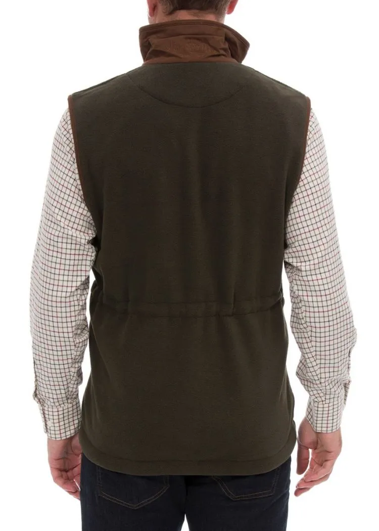 Casual Fit Trail Friendly Aylsham Men's Fleece Gilet In Green - Regular Fit