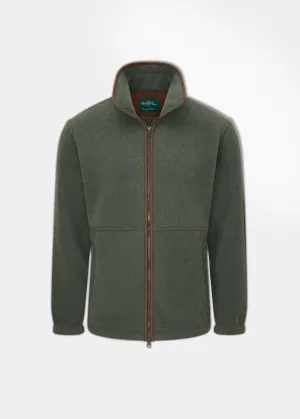 Aylsham Men's Fleece Jacket In Cedar Green - Regular Fit CompactFoldable Reinforced Collar Structure
