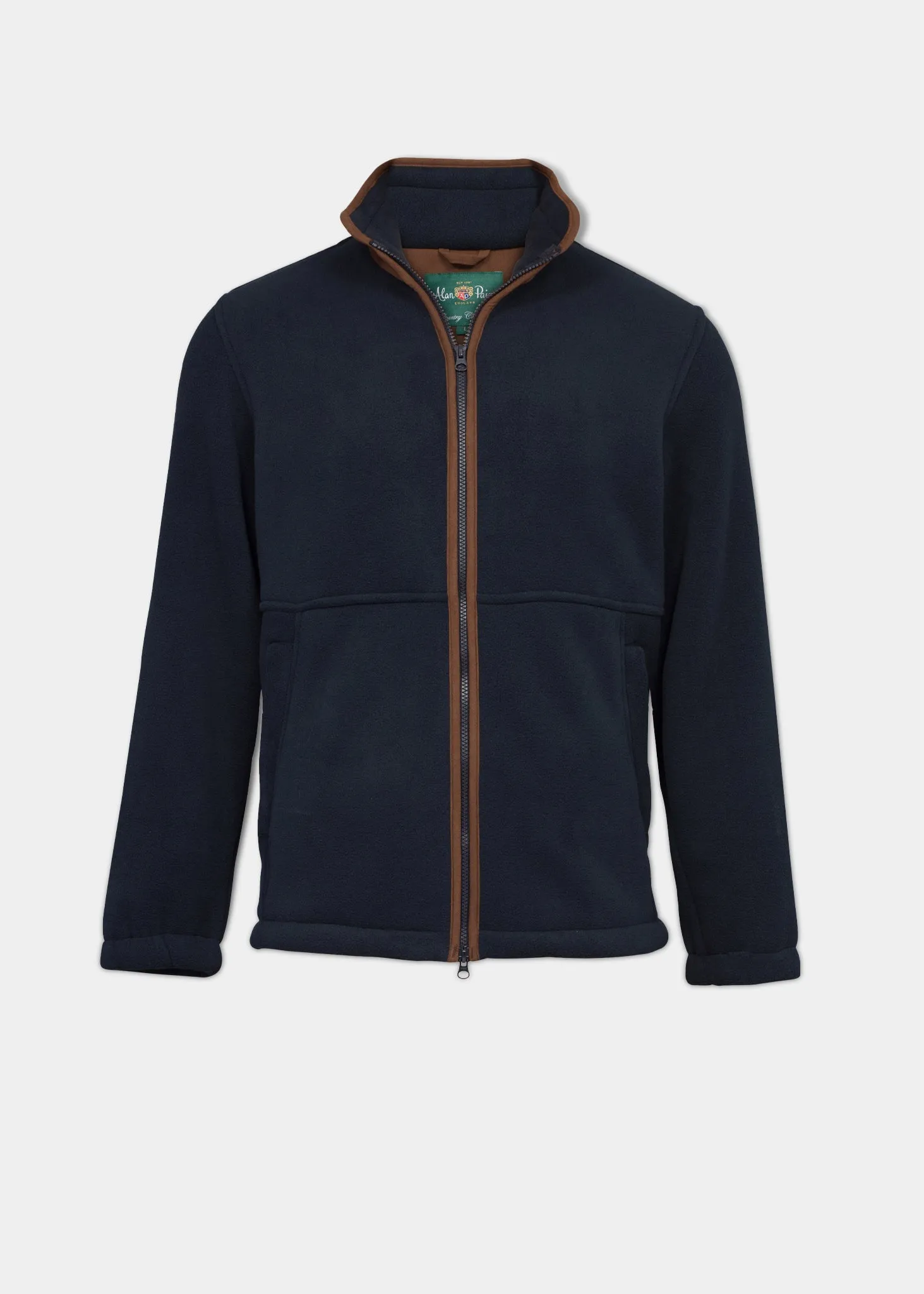 Aylsham Men's Fleece Jacket In Dark Navy - Regular Fit Lightweight Warmth Core understated look