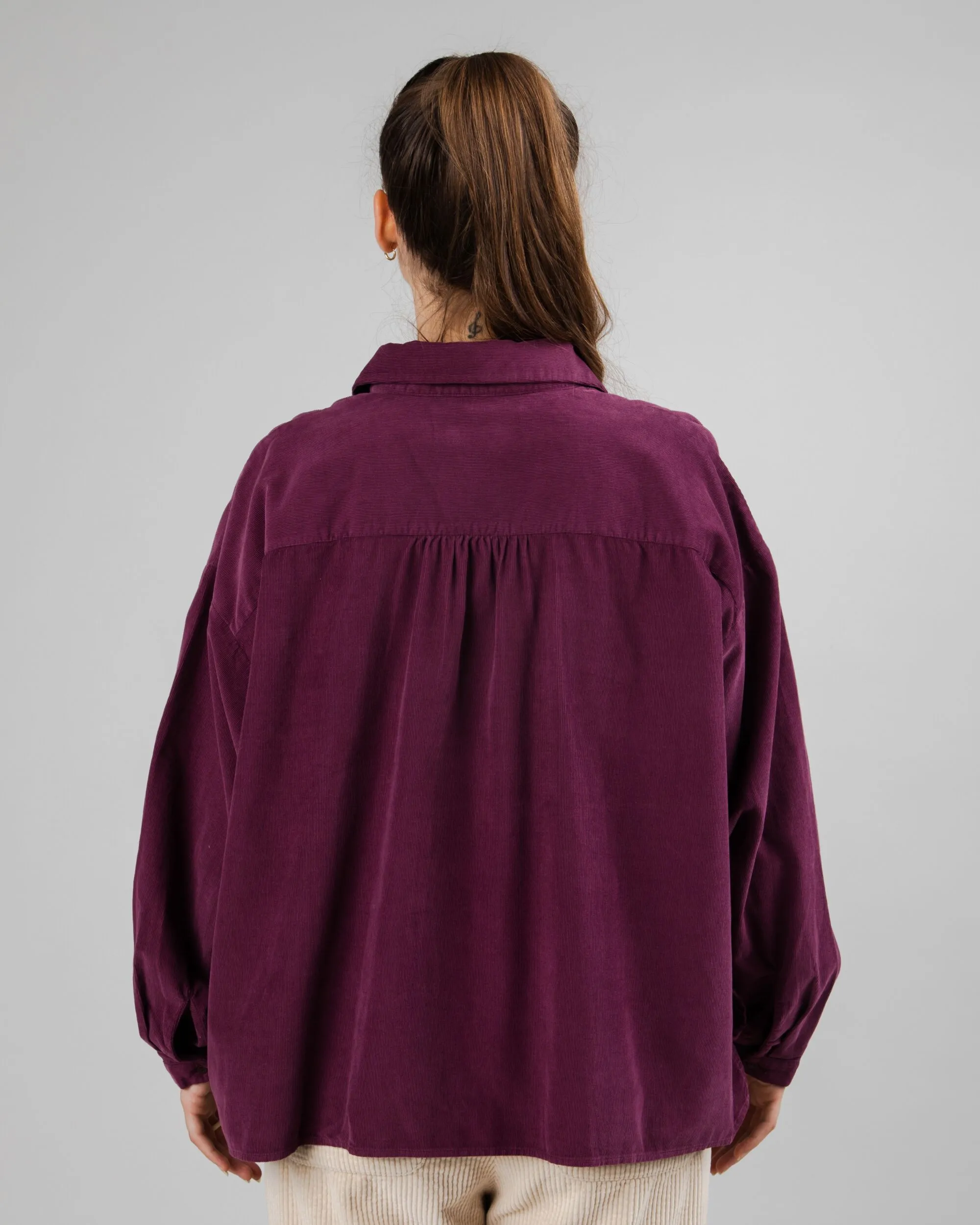Urban Look Babycord Boxy Blouse Prune