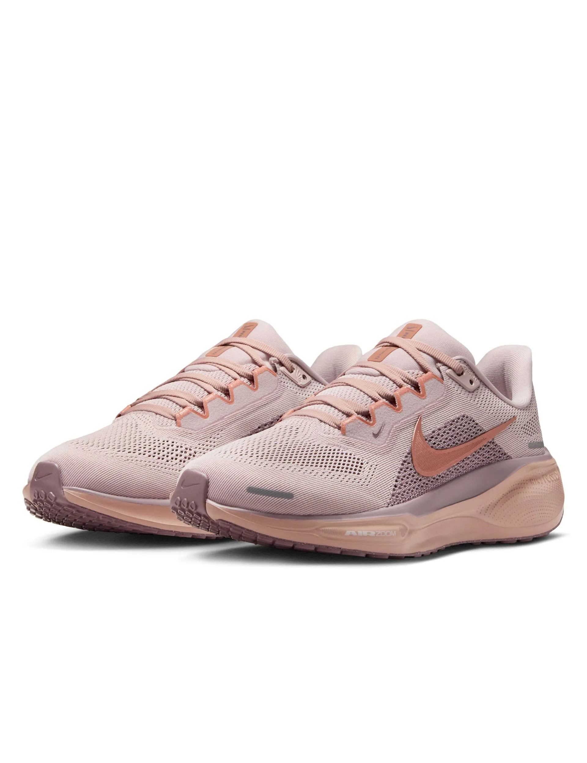 Pegasus 41 Shoes - Silt Red/Metallic Rose Gold/Particle Pink support technology Wide Toe Box Design