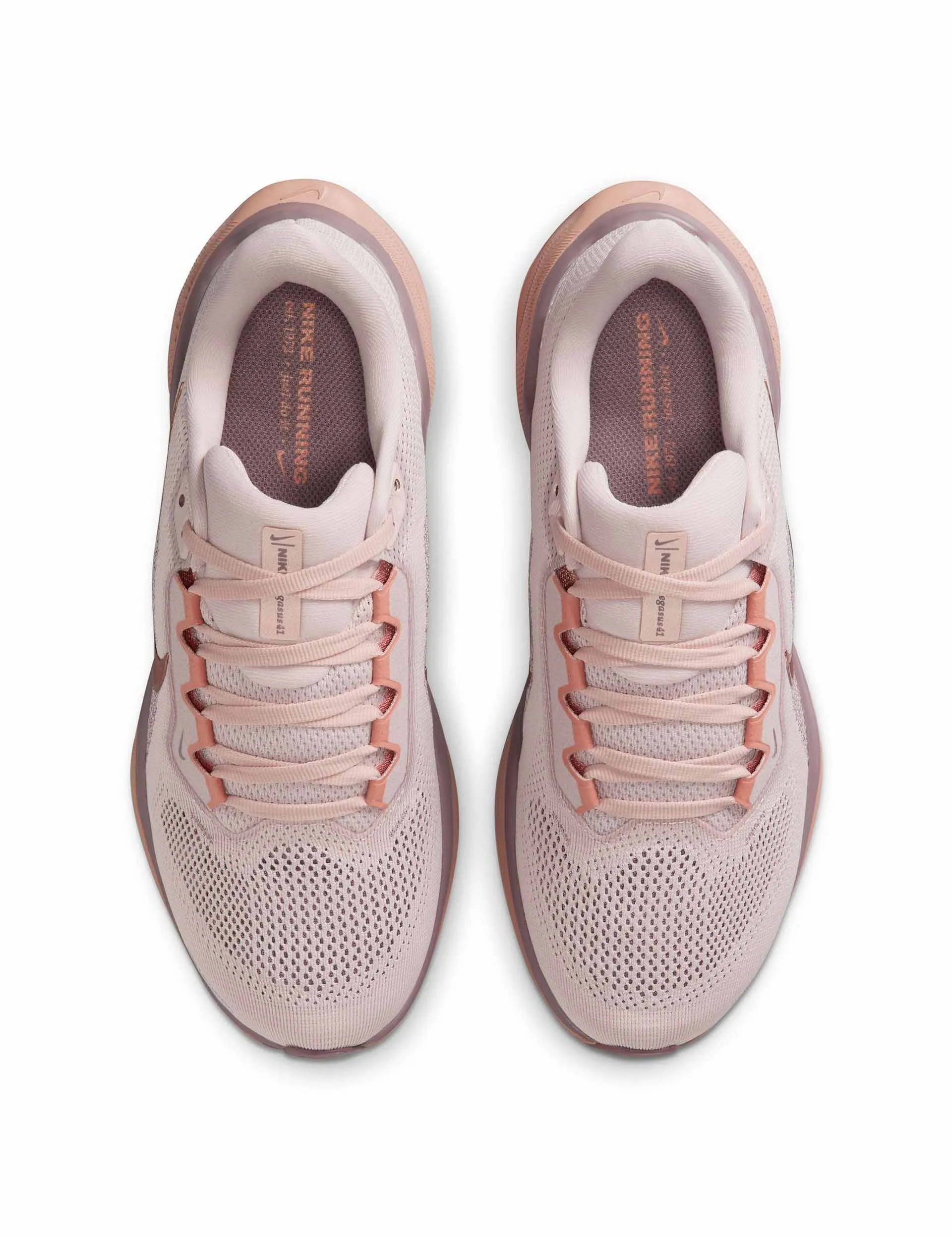 Pegasus 41 Shoes - Silt Red/Metallic Rose Gold/Particle Pink storage - friendly Shock Diffusing Plate