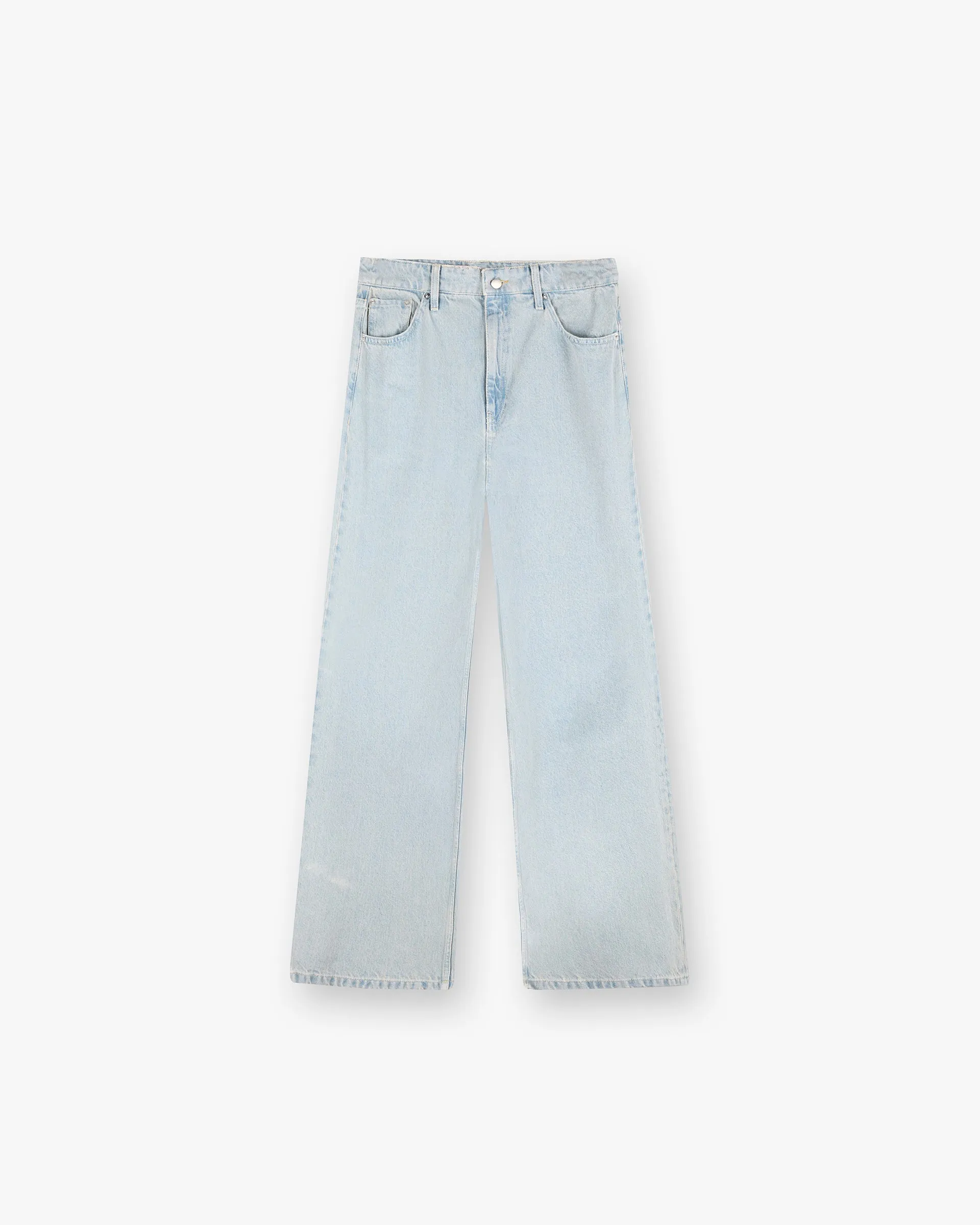 Balloon Leg Jean - Ash Blue Cool Classic Textured Party Look Soft